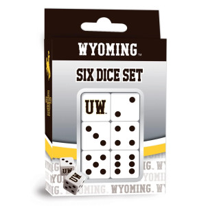 Masterpieces Game Day - Ncaa Wyoming Cowboys - 6 Piece Team Logo Dice Set - D6 Standard Size