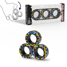 Magnetic Fidget Spinner Rings - Anxiety Relief Adult Toys, Adhd Therapy Magnets For Teens And Kids (3Pcs)