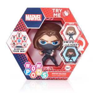 Wow! Pods Avengers Collection - Winter Soldier | Superhero Light-Up Bobble-Head Figure | Official Marvel Collectable Toys & Gifts, 4 Inches