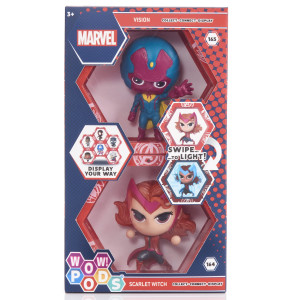 Wow! Pods Avengers Collection - Vision And Scarlet Witch | Superhero Light-Up Bobble-Head Figures | Official Marvel Collectable Toys & Gifts (Avengers Collection - Twin Pack)
