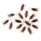 Gudves Prank Fake Roaches Model Simulation Fake Rubber Cockroach Roach Bug Roaches Toy Prank Funny Trick Joke Toys Plastic Bugs (50 Pcs)