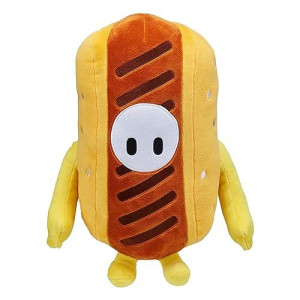 Fall Guys Moose Toys Hotdog Bean Skin Collectors Edition - Official Collectable 12" Super Soft Cuddly Deluxe Plush Toys From The Ultimate Knockout Video Game 3 - Comes In A Polybag