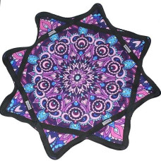 Zeekio Mougee Classic Flow Star-28 Diameter-Durable And Vibrant Patterns (Flower Power (Purple/Blue))