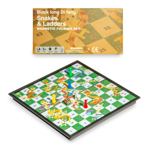 Magnetic Snakes And Ladders Board Game Set - 9.6 Inches