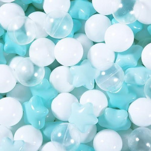 Realhaha Star Ball Pit Balls Non-Toxic Free Bpa Soft Plastic Balls For Kids Ball Pit, Play Tent, Baby Playhouse, Pool, Birthday Party Decoration, 100 Balls For Toddler Boys Girls