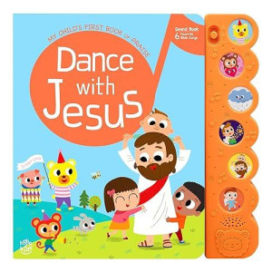 Dance With Jesus - Christian Sound Books For Toddlers 1-3 | Musical Baby Books | Interactive Toddler Books | Religious Musical Toys For Kids | Interactive Books For 1 Year Old | Baptism Talking Books