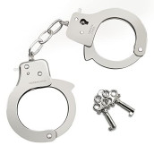 Auyyosk Toy Metal Handcuffs With Key, Safety Party Supplies Accessory Pretend Play Hand Cuffs For Kids Children