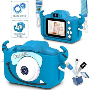 Kebule Kids Camera For Girls And Boys,Children Camera Digital Video, Kids Camera 2.0 Inches Screen 20.0Mp Video, 32Gb Sd Card Include, Kid Toys Gift For Birthday, Chrismats Gift For 3-12 Years Old
