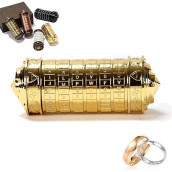 Cryptex Da Vinci Code Mini Gold Bronze Lock Puzzle Valentines Day Gifts For Him Her Men Women Dad Boys Christmas Metal Cool Romantic Birthday Gifts For Her Gifts Box For Men Girlfriend�