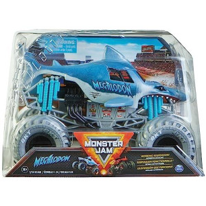 Monster Jam, Official Megalodon Monster Truck, Collector Die-Cast Vehicle, 1:24 Scale, Kids Toys For Boys Ages 3 And Up