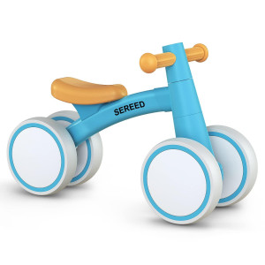 Sereed Baby Balance Bike For 1 Year Old Boys Girls 12-24 Month, 4 Wheels Toddler First Bike, First Birthday Gifts