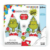 Createon Magna-Tiles The Grinch Toys, Dr. Seuss Grinch Magnetic Tiles, Magnetic Kids? Building Toys From Dr. Seuss? ?How The Grinch Stole Christmas? Book, Educational Toys For Ages 3+, 19 Pieces