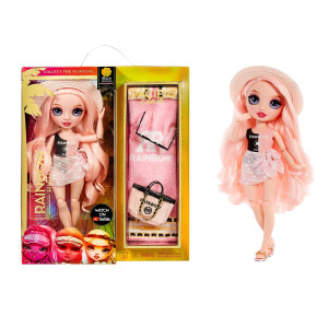 Rainbow High Pacific Coast Bella Parker- Pink Fashion Doll With 2 Designer Outfits, Pool Accessories Playset, Interchangeable Legs, Toys For Kids, Great Gift For Ages 6-12+ Years