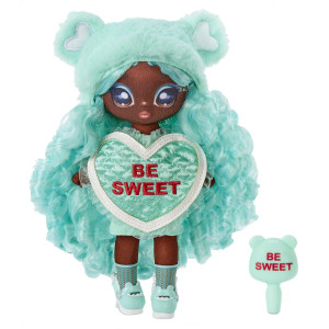 Na! Na! Na! Surprise Mga Entertainment Cynthia Sweets - Mint Teddy Bear-Inspired 7.5 Fashion Doll With Mint Green Hair, Heart-Shaped Dress And Brush