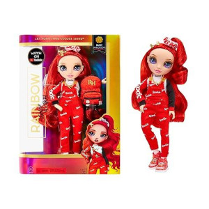 Rainbow High Jr High Ruby Anderson- 9-Inch Red Fashion Doll With Doll Accessories- Open And Closes Backpack, Great Gift For Kids 6-12 Years Old And Collectors