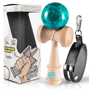 Asoland Kendama - Traditional Wooden Toy - Japanese Bilboquet For Children & Adults + Free = A Kendama Holder = Complete Kit For Professionals & Begin (Blue)