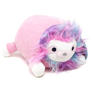 Squishmallow Kellytoy 7.5 Laying Hug Mees Plush Stuffed Toy (Rayen The Pink Sloth)
