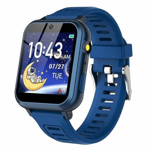 Aiwiep Smart Watch For Kids With 24 Games Kids Watches Touch Screen Music Player Camera Alarm Clock Calculator Flashlight Stopwatch 12/24 Hr Toys For Boys Gift For Kids 3-12 Year Old
