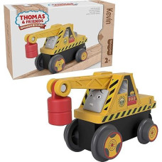 Thomas & Friends Wooden Railway Toddler Toy Kevin The Crane Push-Along Wood Vehicle For Preschool Kids Ages 2+ Years