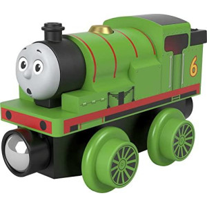 Thomas & Friends Wooden Railway Percy Engine, Push-Along Toy Train Made From Sustainably Sourced Wood For Toddlers And Preschool Kids