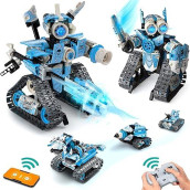 Coplus 5 In 1 Stem Robot Building Kit, App & Remote Control Cars Building Toys Sets, 398 Pcs Educational Diy Engineering Blocks For Kids, For 6+ Years Old Boys & Girls