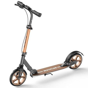 Wayplus Kick Scooter For Teens & Adults. Max Load 240 Lbs. Foldable, Lightweight, 9�Big Wheels, 4 Adjustable Level. Bearing Abec9