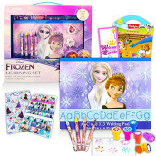 Classic Disney Disney Frozen Abc 123 Learning Set For Girls ~ 4 Pc Bundle With Anna And Elsa Learning Pad, Snowflake Stampers, Stickers, And More (Frozen Educational Toys), Frozen Learning Toys