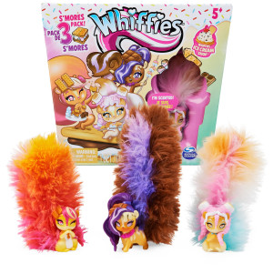 Whiffies Samores 3-Pack Collectible Animals With Scented Plush Tails Kids Toys For Girls Ages 5 And Up