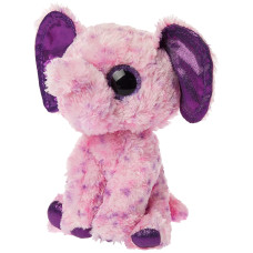 Ty Plush collectible Pink Spotted Elephant Stuffed Toy, 6 Soft Polyester Animal Figure