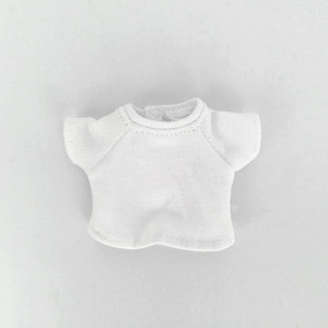 Xidondon Doll Clothes Short Sleeve T-Shirt For Ob11, Molly, Gsc,1/8 1/12 Bjd, Bjd Doll Accessories (White)