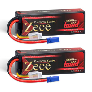 Zeee Premium Series 3S Lipo Battery 9000Mah 11.4V High Voltage Hard Case Battery 120C Ec5 Connector Hv-Lipo For Rc Vehicles Rc Car Truck Tank Racing Hobby Models (2 Pack)