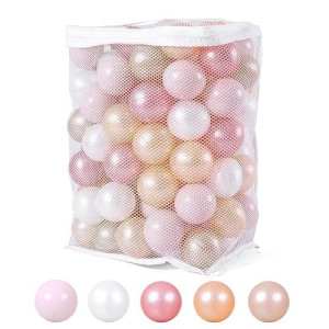 Heopeis Ball Pit Balls For Toddlers Crush Proof Plastic Ball For Ball Pit Children'S Toy Balls Pearl Ocean Balls, 2.2Inches,100Pcs.