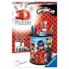 Ravensburger Miraculous Tales Of Ladybug & Cat Noir 3D Jigsaw Puzzle For Kids Age 6 Years Up - 54 Pieces Pencil Pot - No Glue Required