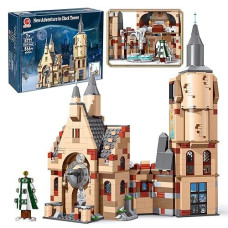Educiro Harry Clock Tower And Hogwarts Castle(871 Pieces), Build And Play Tower Set With Dumbledore Office Building Toys For Kids, Boys, And Girls Ages 8-14, Not Lego Harry Potter Sets