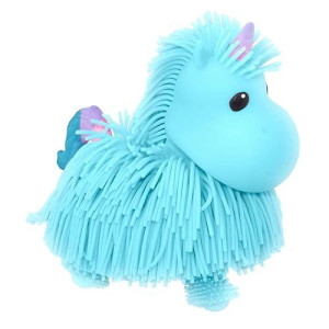 Eolo Jiggly Pets Kids� Unicorn The Cutest Rubbery Walking Little Unicorn, Full Body Movement, Bopping, Shaking, Memorable Music, Sound Effects, Fantastic Stretchy Hair, Blue, Ages 4+