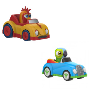 Toymaker La Granja De Zenon Kids Car Bartolito Chicken Toys Push And Go Cars Toys Lorito Pepe Bird Toys Friction Powered Inertia Cars For Toddlers 1-3 Birthday For Girls Boys