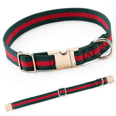 Premium Dog Collar, Cute Dog Collars Luxury Style, Durable Pet Collars With Metal Buckle Safety For Puppy Small Dogs