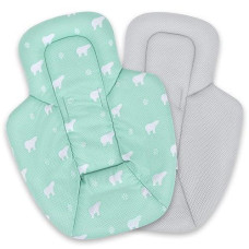 Minne Baby Infant Insert, Cool Mesh Fabric Newborn Insert Compatible With 4Moms Mamaroo And Rockaroo Swing, Soft And Breathable With Head And Body Support