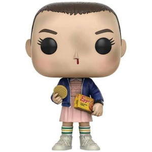 POP Stranger Things - Eleven with Eggos Funko Vinyl Figure (Bundled with compatible Box Protector case), Multicolor, 375 inches