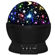 Hongid Night Light For Kids,Kids Night Lights,Star Night Light Projector,Star Projector 360 Degree Rotation - 4 Led Bulbs 16 Light Color Changing With Usb Cable,Lamp Ceiling Lights For Kids Bedroom