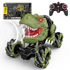 Luctisan Monster Trucks For Boys Dinosaur Toys 1:15 Scale Rc Car 360�Rotation 4Wd Stunt Car Remote Control Car For 5 6 7 8 9 10+Year Old Brithday Gifts Kids And Toddlers