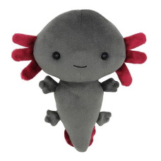 Lulezon Axolotl Plushie Doll Stuffed Plush Toy 7.8" (Grey)