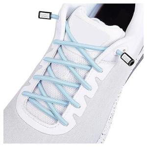 Elastic Shoelaces No-Tie Lacing System For Kids And Adult Shoes, Elastic Shoe Laces For Sneakers Baby Blue