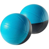 4" Mini Foam Basketball For Indoor Mini Hoop Basketball Games, 2 Pack | Mini Indoor Basketball Hoop Games & Kids Mini Hoops (Blue/Black)