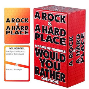 A Rock & A Hard Place Would You Rather - Card Game For Adults Party Card Games For Adults And Family Party Games For Game Night