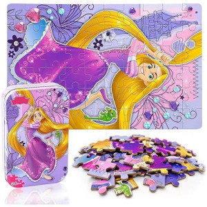 Lelemon Puzzles For Kids Ages 4-8, 60 Piece Puzzles For Kids Ages 3-5,Cool Jigsaw Puzzles Kids Puzzles In A Metal Box,Educational Learning Puzzle Games Puzzle Toys Gifts For Girls And Boys
