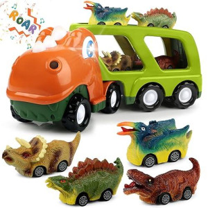 Nicmore Toddler Toys Dinosaur Toy Cars: Kids Toys For 2 3 4 Year Old Boys | Toddler Toys Age 2-3 2-4 Carrier Truck Baby Toys 18-24 Months Christmas Birthday Gift For Kids