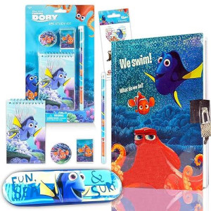 Classic Disney Finding Dory 60-Sheet Journal Set - Finding Dory Pencils Bundle With Journal, Pencils, Sketchpad And More (Finding Nemo Activity, Finding Dory Party Favors)