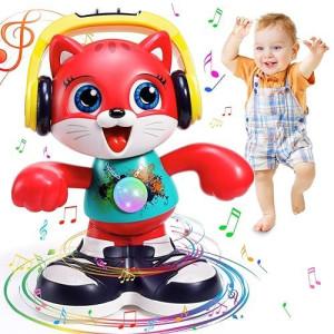 Ludilo Baby Toys 12-18 Months Interactive Dancing Cat Toddler Toys For 1 Year Old Boy Gifts Infant Baby Musical Toys For Toddlers 1-3 Early Educational Toy Birthday Gifts For 1 2 3 Year Old Boys Girls