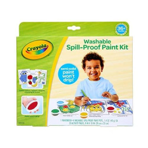 Crayola Spill Proof Paint Set, Washable Paint For Kids, Gift